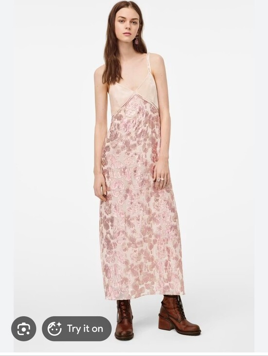 Zara Dresses & Skirts - Zara LIMITED EDITION Pink JACQUARD DRESS Size M New